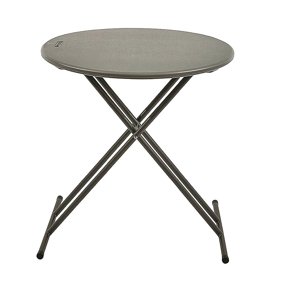 AbilityOne SKILCRAFT 24" Round Folding Table, Charcoal Gray (7110-01-702-6953)