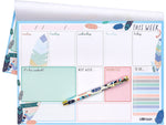 Carpe Diem Feathers 8.3" x 11.7" Weekly Planner, Multicolor, 6/Pack (9219-CD)
