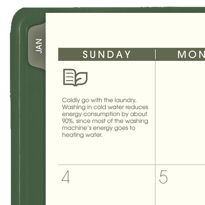 2026 AT-A-GLANCE Recycled 8.25" x 11" Weekly & Monthly Appointment Book Planner, Faux Leather Cover, Green (70-950G-60-26)