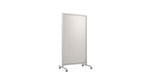 Ghent EZ Glass Mobile Dry-Erase Whiteboard, Aluminum Frame, 75"H x 38"W (EZ1NA7538BG)