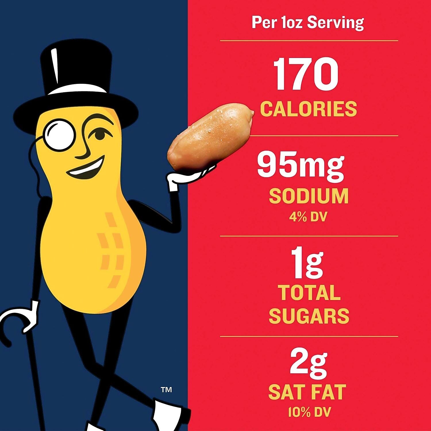 Planters Cocktail Roasted Salted Peanuts, 35 oz. (GEN07615)