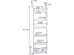 Household Essentials 6-Shelf Plastic Over-the-Door Storage Rack, 18", White (2154-1)