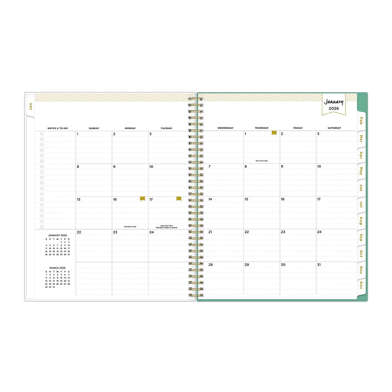 2026 Blue Sky Day Designer Peyton 8.5" x 11"  Weekly & Monthly Planner, Plastic Cover, Multicolored (103618-26)