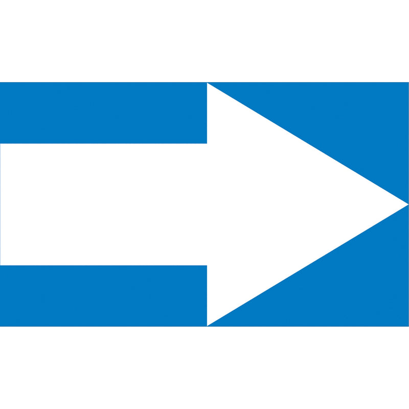 Accuform Self-Stick Pipe Marker, (ARROW-SHORT), 3/4" to 1-1/4", White/Blue (RPK769SSA)