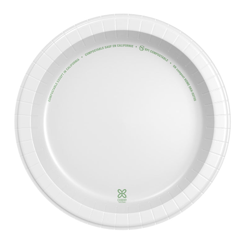 Dixie Ultra 10" Paper Plates, White, 125 Plates/Pack, 4 Packs/Carton (DIX SXP10W)