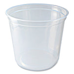 Fabri-Kal Microwavable Deli Containers, 24 oz, 4.6 Diameter x 4.1 h, Clear, Plastic, 500/Carton