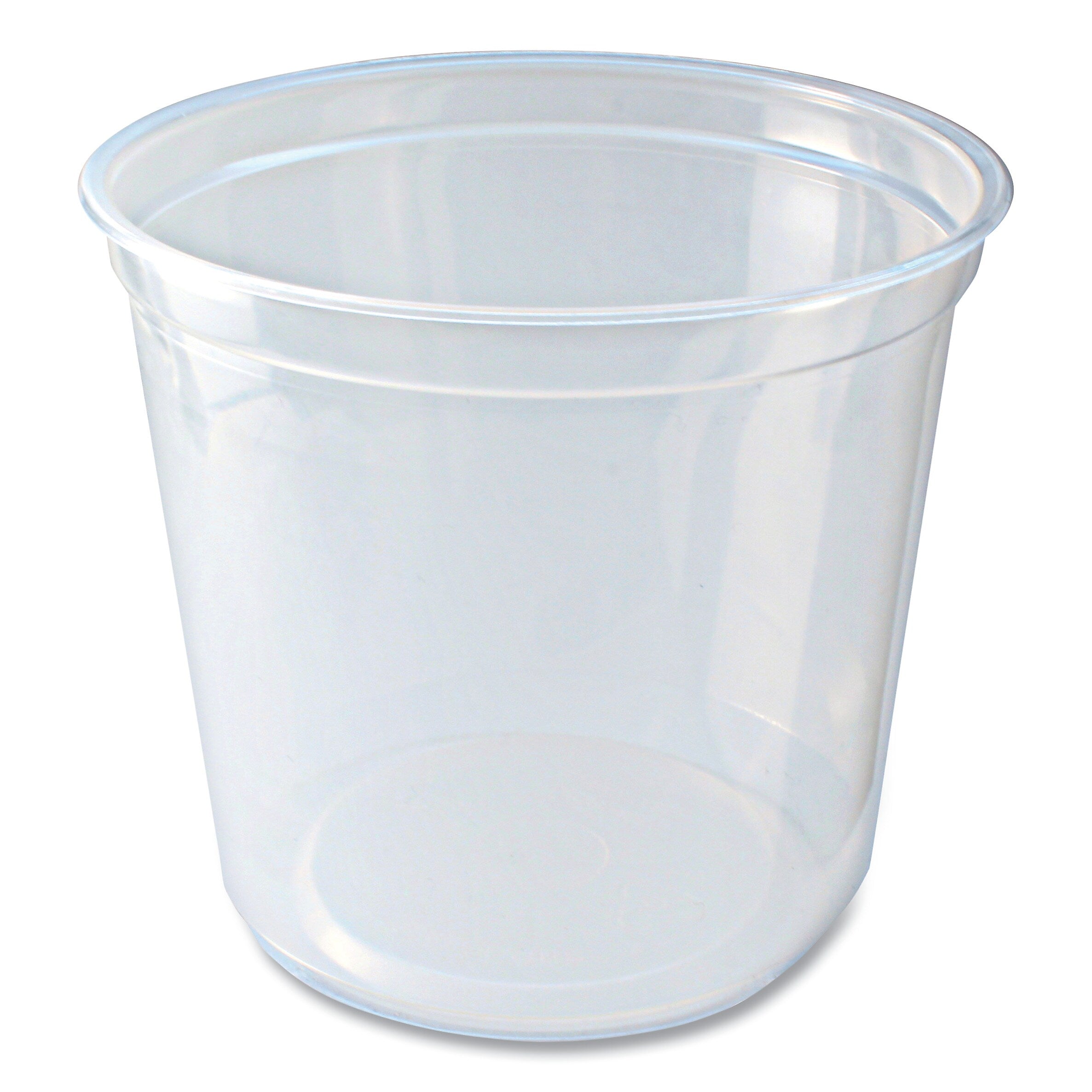 Fabri-Kal Microwavable Deli Containers, 24 oz, 4.6 Diameter x 4.1 h, Clear, Plastic, 500/Carton