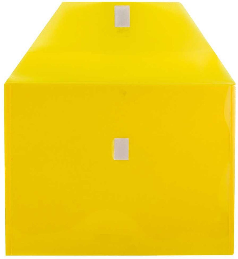 JAM Paper Premium Plastic Document File, Letter, Yellow, 3/Pack (218V0YEX3)