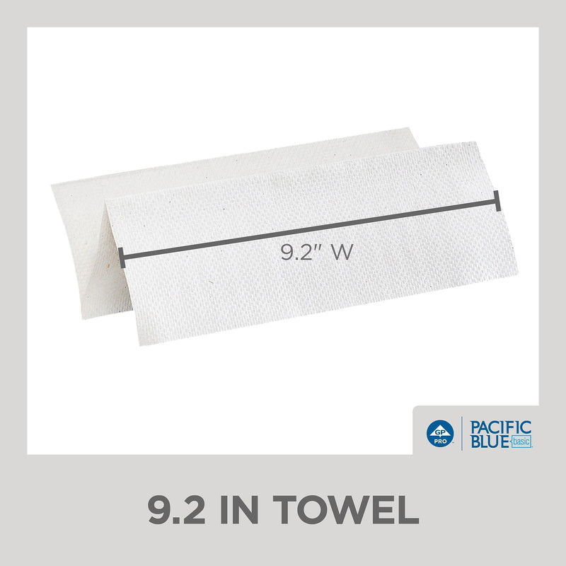 Pacific Blue Basic Multifold Paper Towels, 1-ply, 250 Sheets/Pack, 16 Packs/Carton (20204)