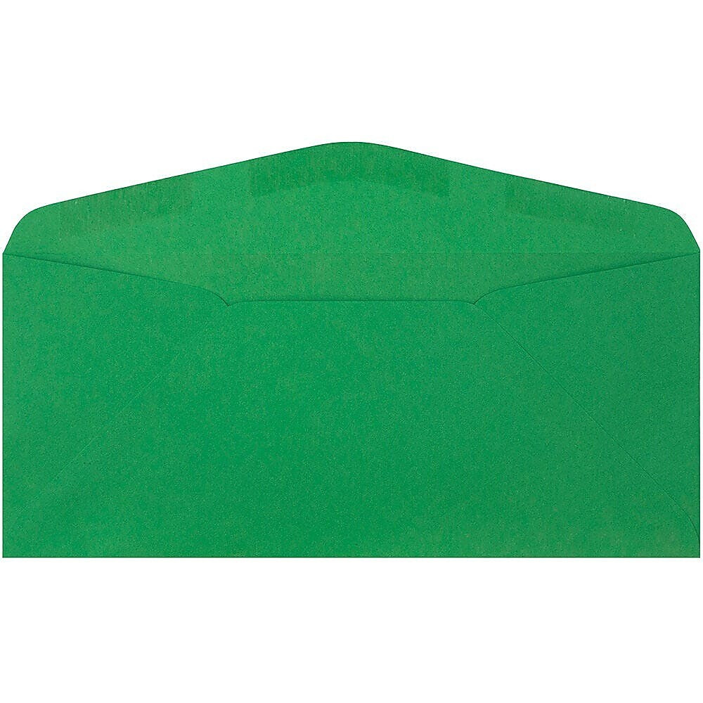 JAM Paper Booklet Envelope 3 7/8" x 8 7/8", Green, 100/Pack (1532896d)