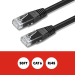 Staples TECH 50' Cat-6 Ethernet Cable, Male to Male, Black (ST62448)