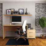 Floortex Advantagemat Hard Floor Chair Mat, 48" x 60", Black Vinyl (FR124860HEBV)