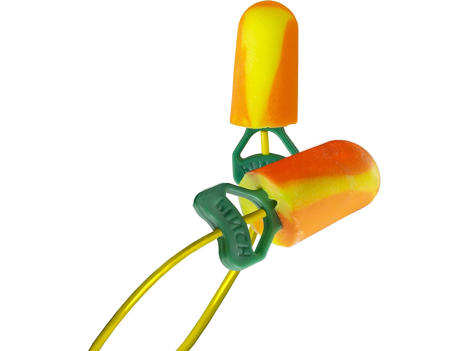 BioSoft Pinchfit Disposable Bio-Based Foam Corded Earplugs, NRR 32 dB, Yellow/Orange, 100/Box (PF-30)