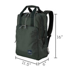 Skyway Luggage Rainier Deluxe Laptop Backpack, Olympic Green (505-17-300-BKP)