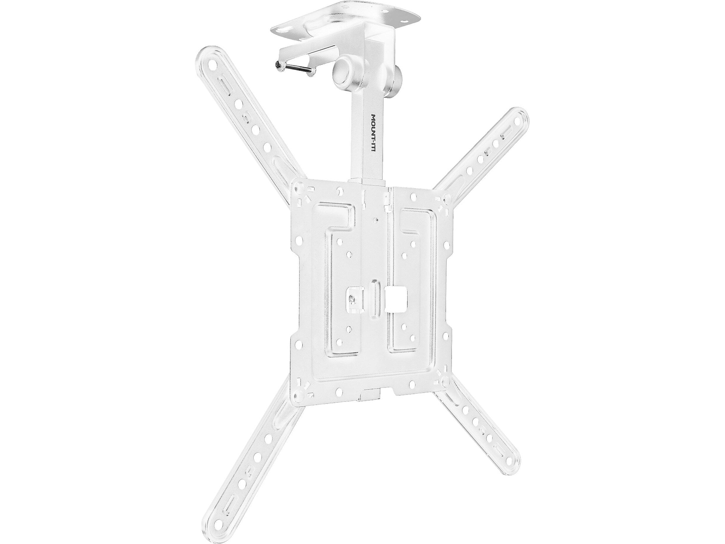 Mount-It! Tilt and Swivel Flip-down Ceiling TV Mount, 44 lbs. Max. (MI-4225WHT)