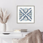 Amanti Art Blue Moroccan Tile by Eva Watts Wood Framed Wall Art Print, 17" x 17" (A42675547098)