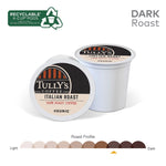 Tully's Italian Roast Coffee Keurig® K-Cup® Pods, Dark Roast, 96/Carton (700288)
