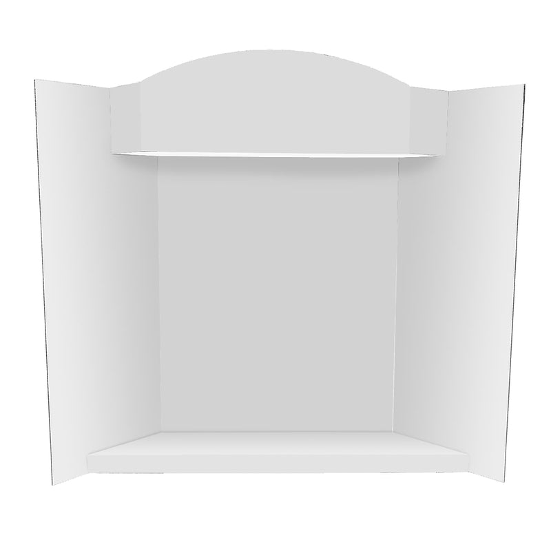Royal Brites StageIt Display Board with Header & Shelf,  37"x 44", White, 5/PK
