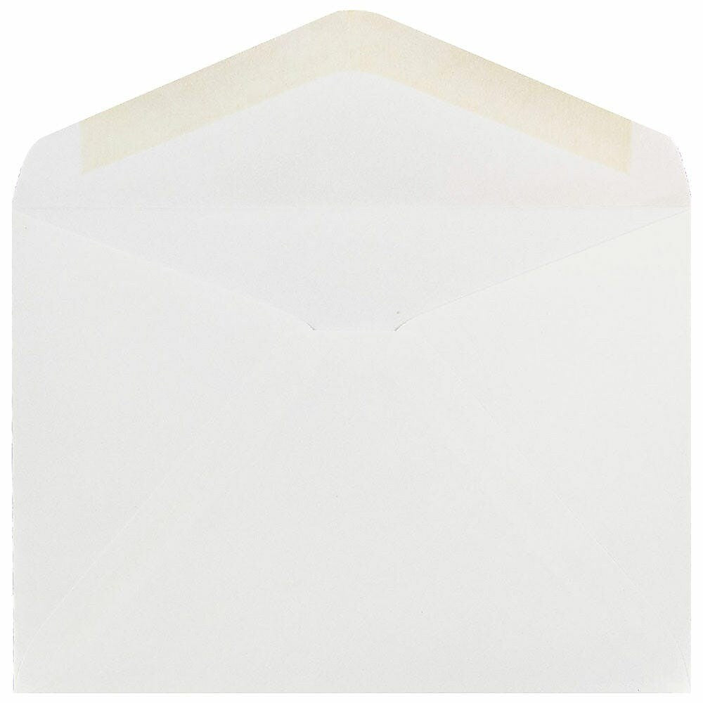 JAM Paper A7 Booklet Envelope 5 1/4" x 7 1/4", White, 100/Pack (4023210d)