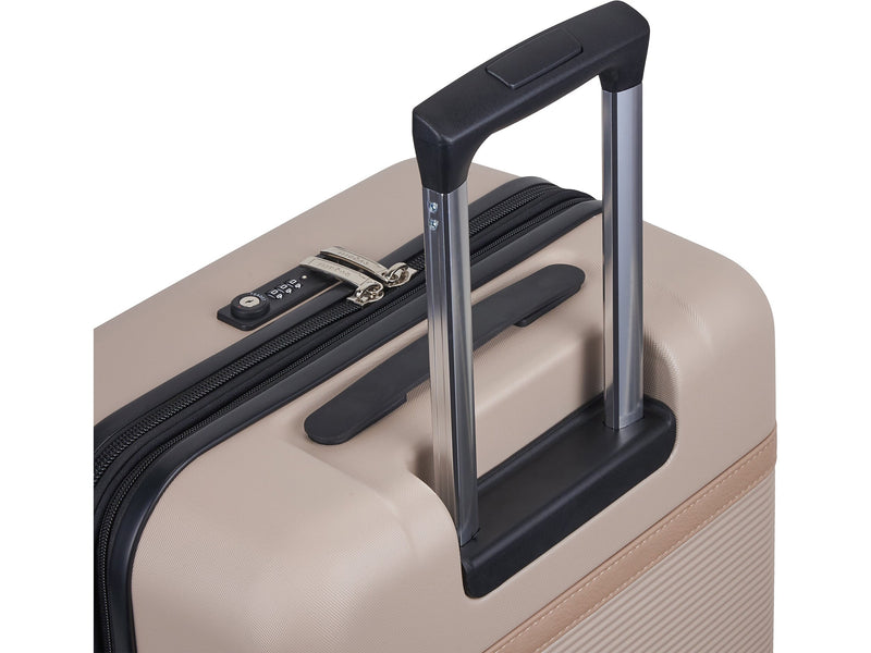 Bugatti Wellington 30" Hardside Suitcase, 8-Wheeled Spinner, TSA Checkpoint Friendly, Beige (HLG5128-COOKIE)