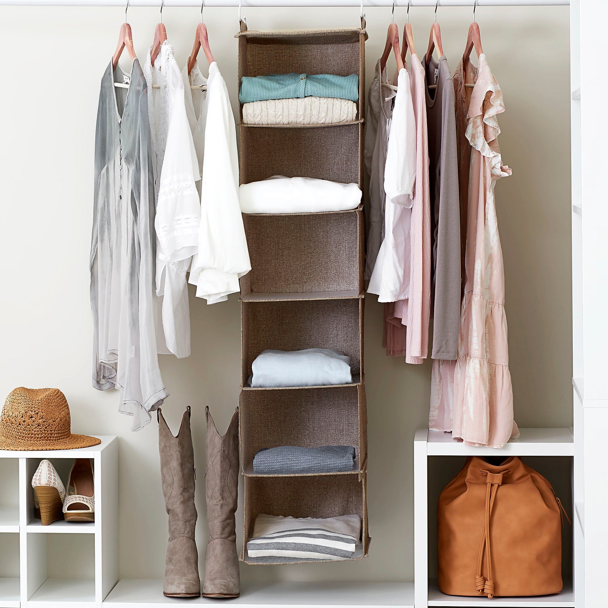 Household Essentials Hanging Closet Organizer, 6 Shelf (7802-1)