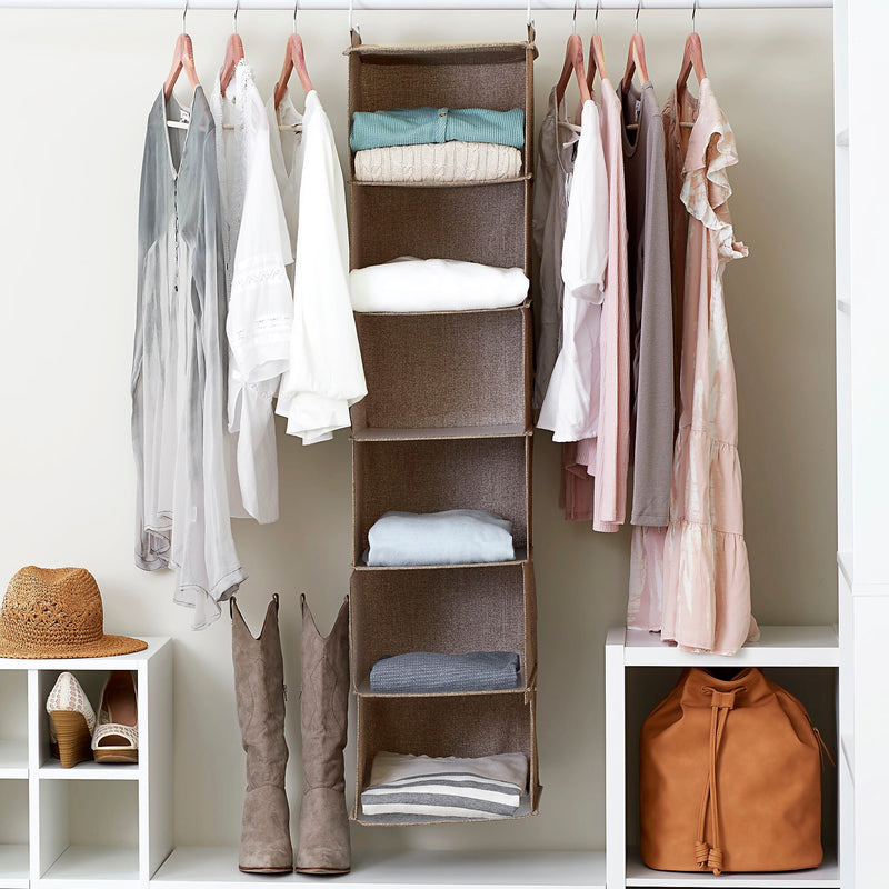Household Essentials Hanging Closet Organizer, 6 Shelf (7802-1)