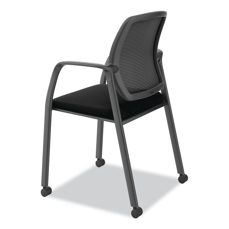 HON Nucleus Series Recharge Fabric/Mesh Guest Chair, Black (HONNR6FMC10P71)