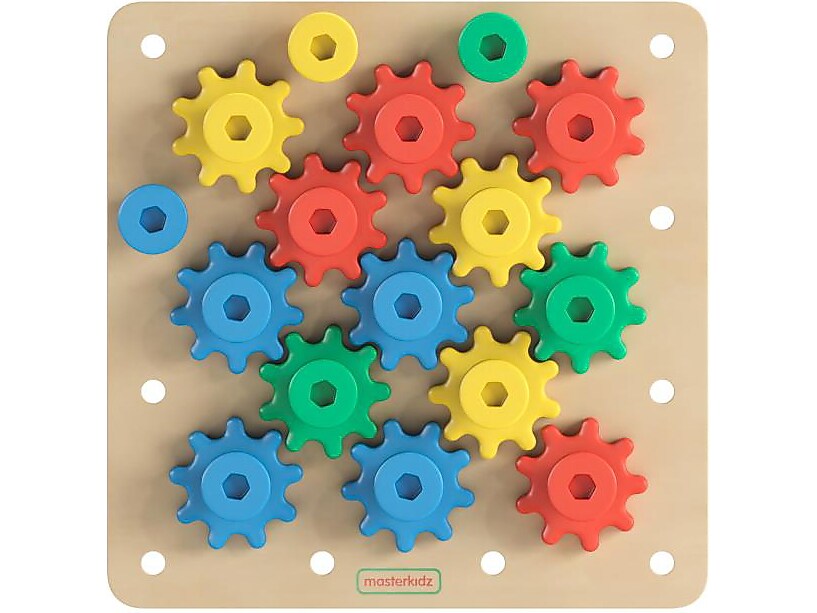 Flash Furniture Bright Beginnings STEM Gear Building Busy Board (MK-MK08787-GG)