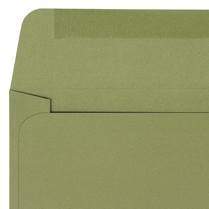 JAM Paper Booklet Envelope 6" x 9", Olive Green, 50/Pack (3157498i)