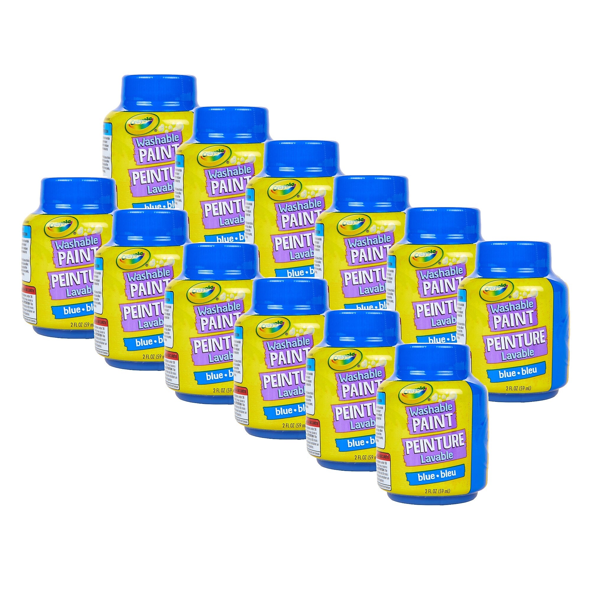 Crayola Washable Kid's Paint, Blue, 2 oz., 12/Bundle (BIN542842-12)