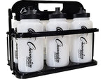 Champion Sports Plastic Water Bottle, 32 oz., Clear/Black, 6/Pack (CWBWXSET)