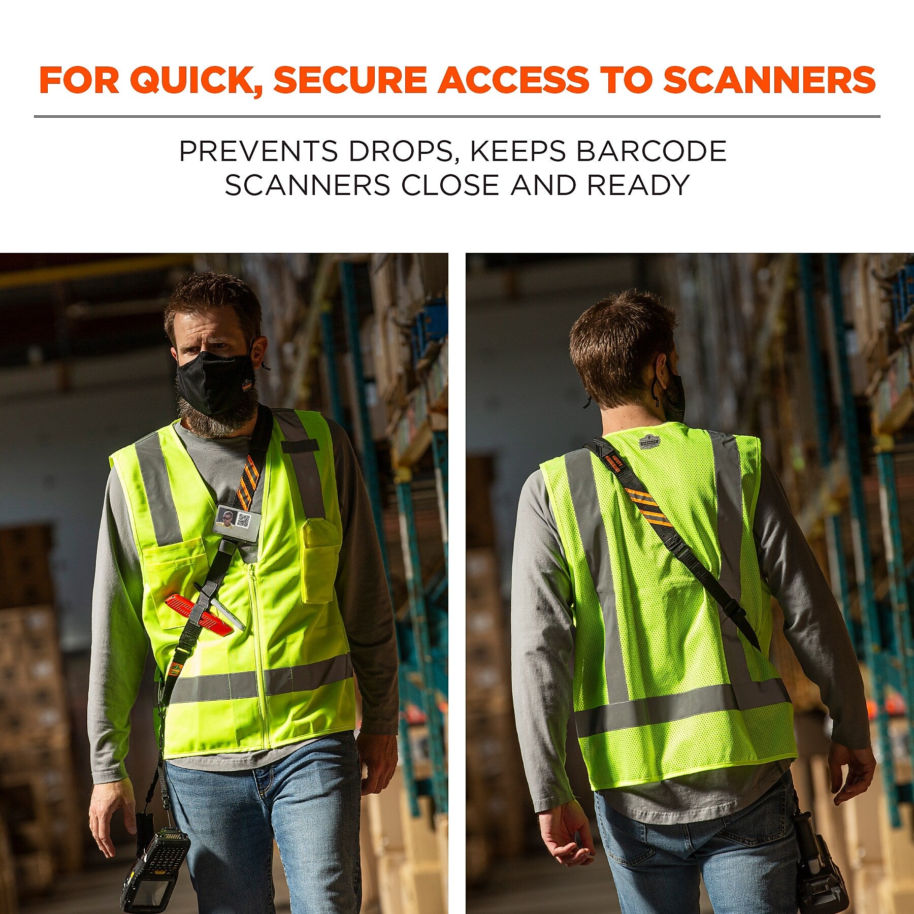 Squids 3137 Padded Barcode Scanner Sling Lanyard for Mobile Computers (19177)