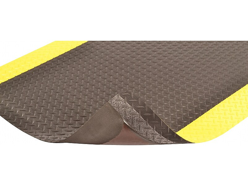 NoTrax Saddle Trax Anti-Fatigue Mat, 36" x 24", Black/Yellow (979S0023YB)