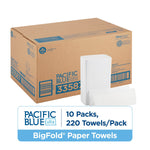 Pacific Blue Ultra Recycled C-Fold Paper Towels, 1-ply, 220 Sheets/Roll, 10 Rolls/Carton (33587)