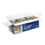 AmerCareRoyal Knotted Bamboo Pick, Natural, 4.5", 100 Pack, 10 Packs/Carton