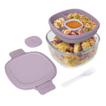 bentgo All-in-One Salad Container, 5-Compartment, Lavender, 61 oz. (BGLASSAL-L)