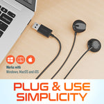 Delton 10E Stereo USB In-Ear Computer Headset with Microphone, Black (DWH10E)