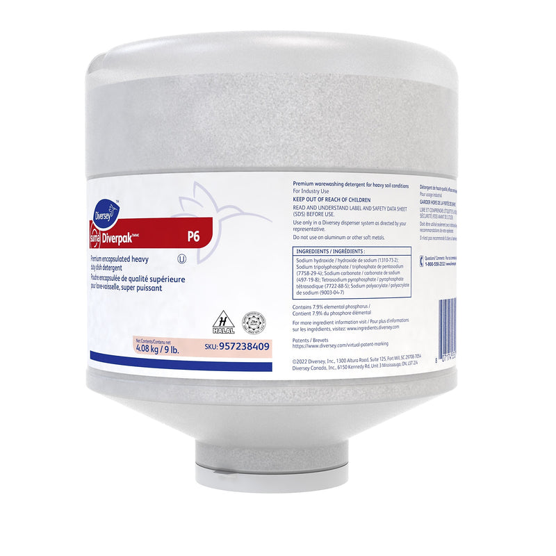 Diversey Suma Diverpak Premium Encapsulated Heavy-Duty Dish Detergent, 9 lb. Capsule (DVS957238409)