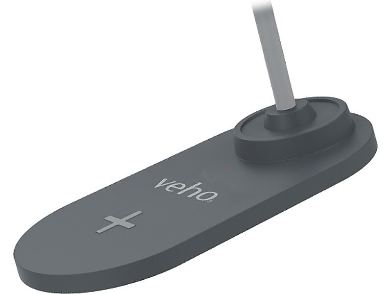 Veho UF-2 Wireless Charging Stand with Fan and LED Light, Gray (VUF-002-UF2)