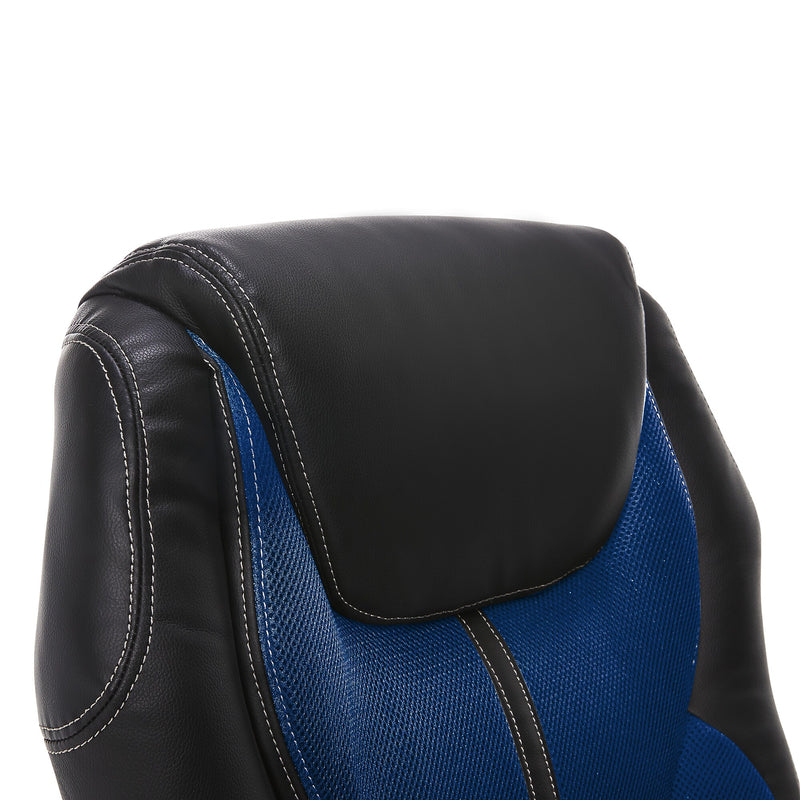 Serta Amplify Ergonomic Faux Leather Swivel Executive Chair, Blue (43673B)