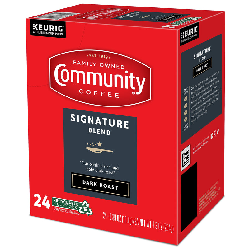 Community Coffee Signature Blend Coffee Keurig® K-Cup® Pods, Dark Roast, 24/Box (5000374328)