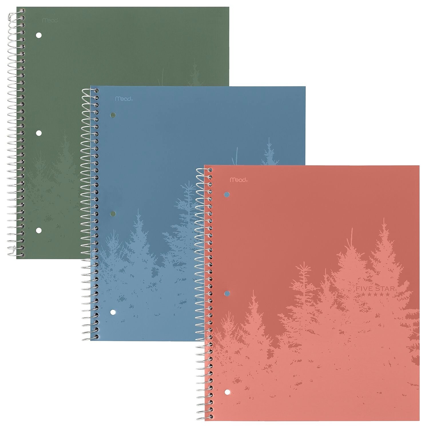 Five Star 1-Subject Notebooks, 8.5" x 11", College Ruled, 100 Sheets, Each (820053-22)