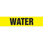 ACCUFORM SIGNS® Snap Tite™ Pipe Marker, WATER, 3/4" to 1-1/4", Black/Yellow, Each