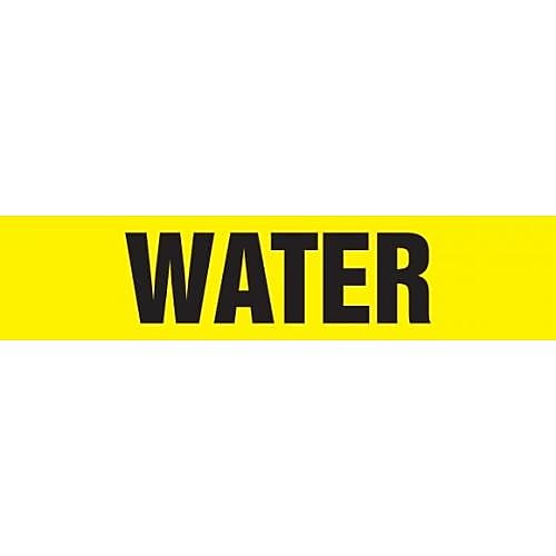 ACCUFORM SIGNS® Snap Tite™ Pipe Marker, WATER, 3/4" to 1-1/4", Black/Yellow, Each