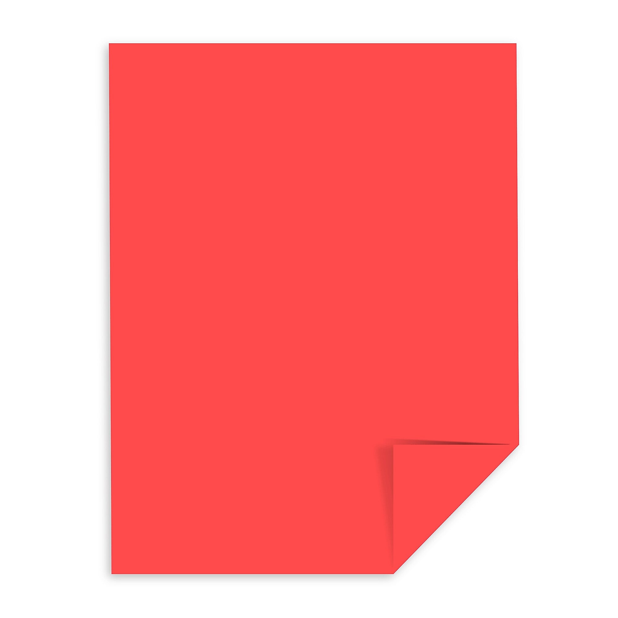 Astrobrights 65 lb. Cardstock Paper, 8.5" x 11", Rocket Red, 2,000 Sheets/Carton (22841CT)