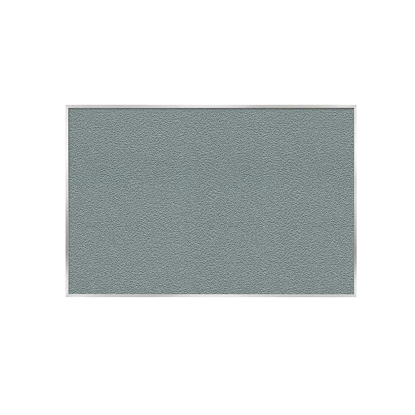 Ghent Vinyl Bulletin Board, Satin Aluminum Frame, 4' x 7'-4", Stone (AV47-199)