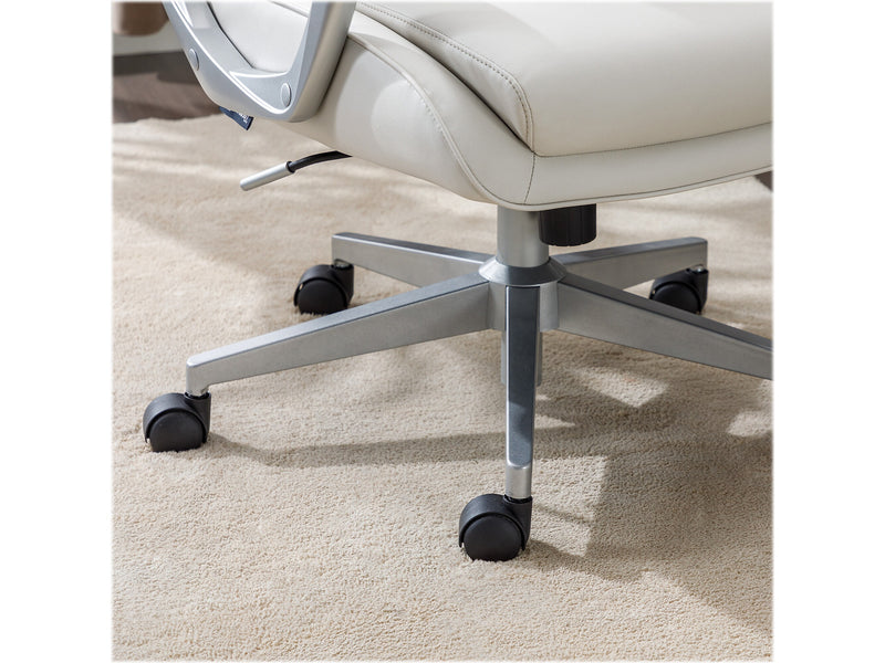 Thomasville Furniture Josephine Ergonomic Bonded Leather Swivel Manager Chair, Beige (60071-CRM)