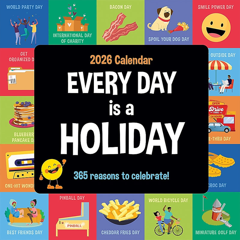 2026 TF Publishing Every Day is a Holiday 12" x 12" Monthly Wall Calendar (26-1108)