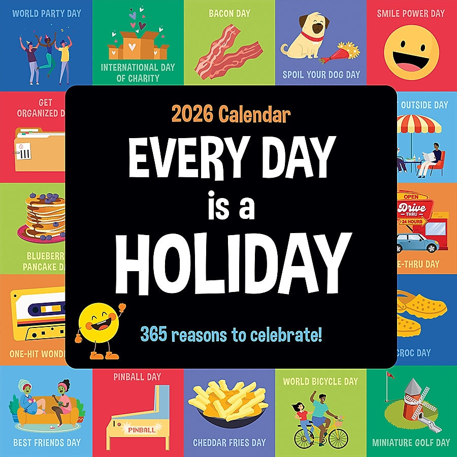 2026 TF Publishing Every Day is a Holiday 12" x 12" Monthly Wall Calendar (26-1108)