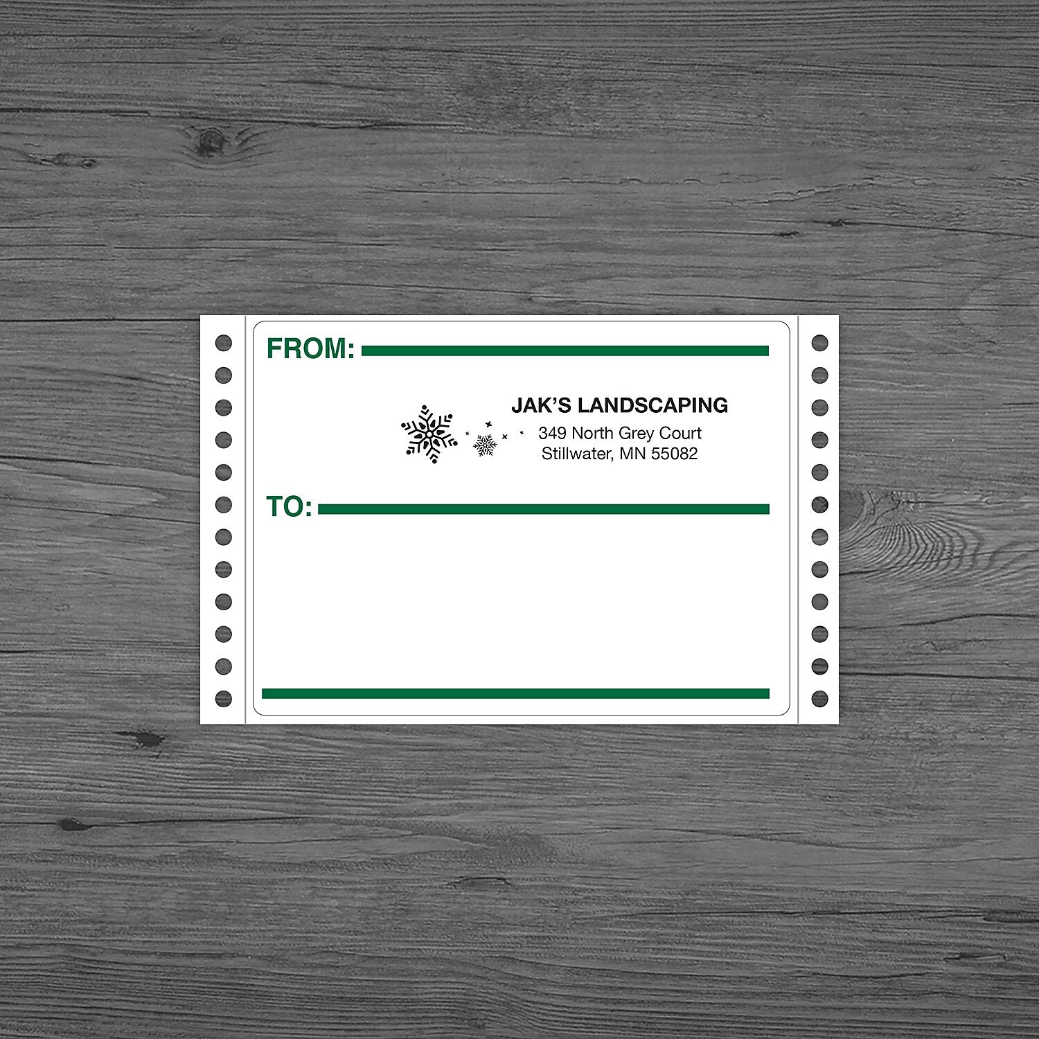Mailing Pin fed Label, 2-15/16"x4", Qty 500